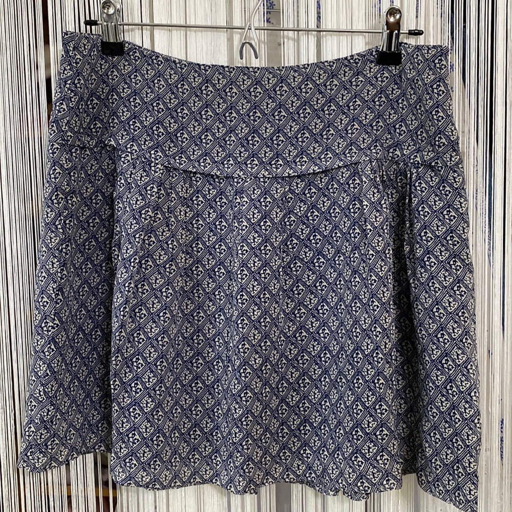 Madewell Nico Mini Skirt 100% Silk in Navy